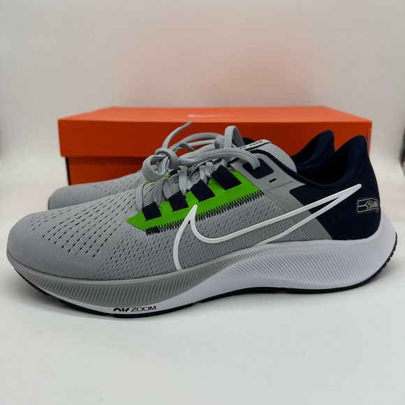 NEW Nike Air Zoom Pegasus 38 Seattle Seahawks Mens 11.5 Shoes Running Dj0854-001